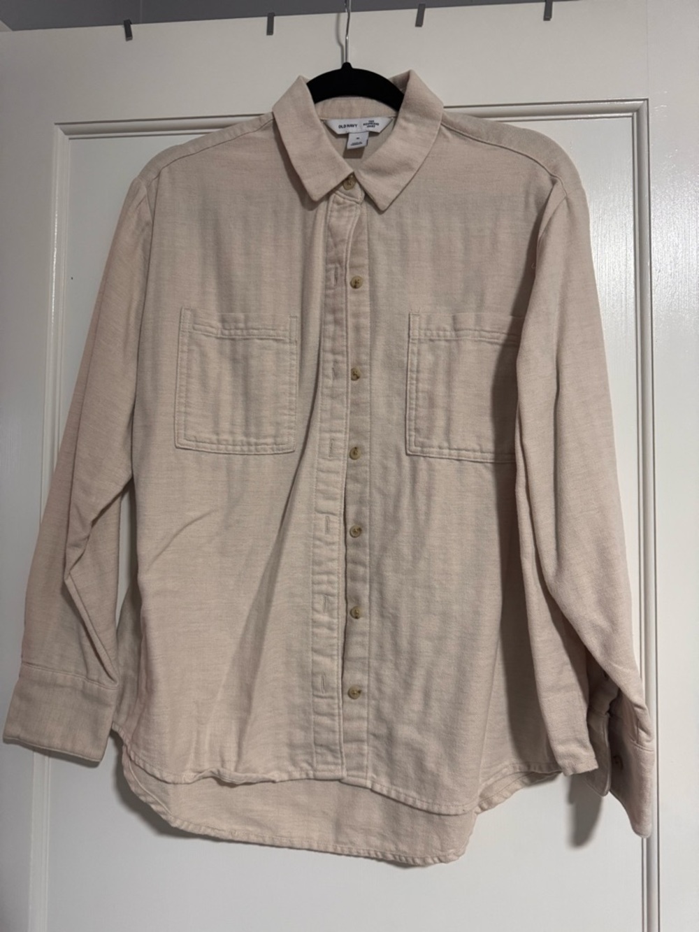 Old Navy Light Beige Button-Down Shirt